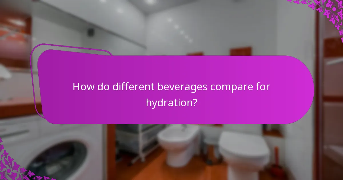 How do different beverages compare for hydration?