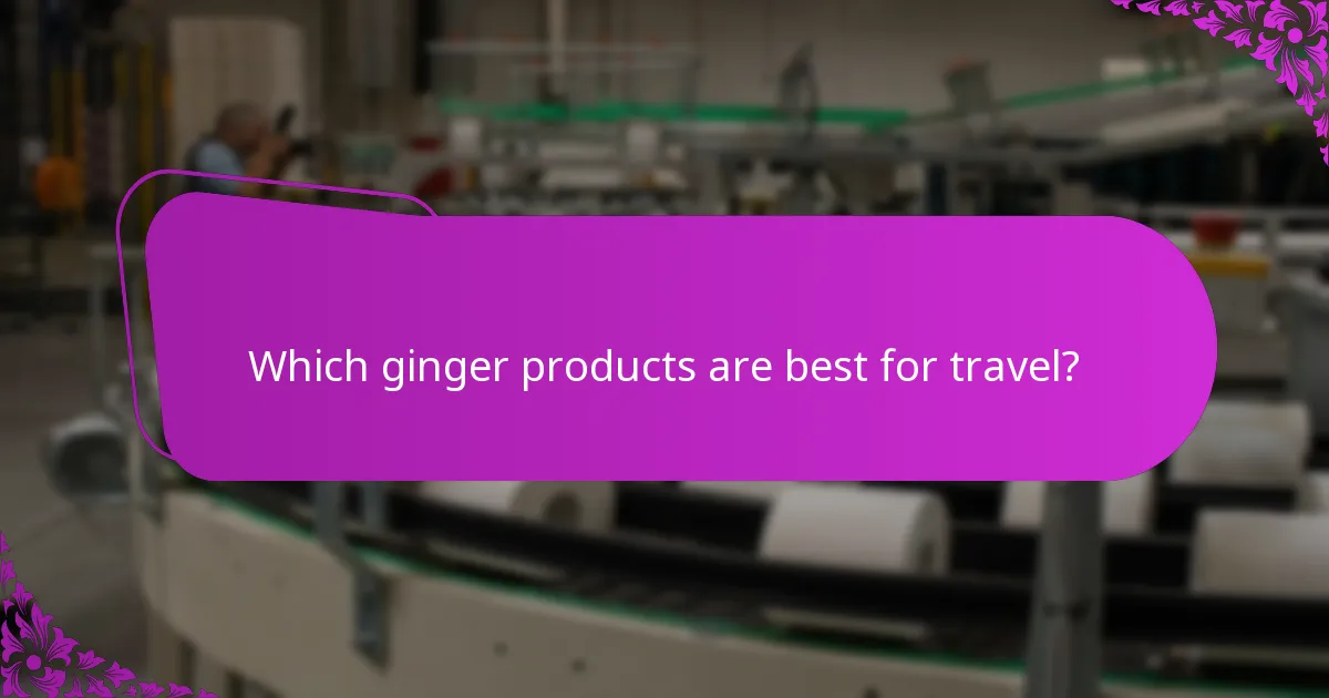 Which ginger products are best for travel?